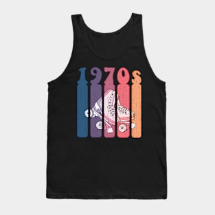 70s Roller Skates Gift Idea Vintage Retro Style Tank Top